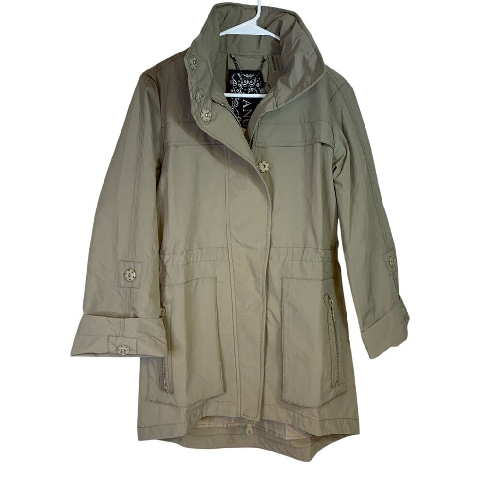 NWT The ANORAK Crinkle Khaki Nylon Winter Jacket Size XS C1